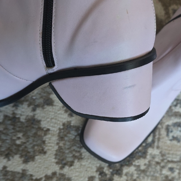 Elegant Light Pink Ankle Booties - Picture 3 of 5
